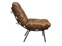Ver imagem 3 de Poltrona com Puff de Couro Costela - Soft Brown - Mempra