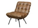 Ver imagem 2 de Poltrona com Puff de Couro Costela - Soft Brown - Mempra