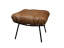 Ver imagem 5 de Poltrona com Puff de Couro Costela - Soft Brown - Mempra