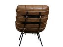 Ver imagem 4 de Poltrona com Puff de Couro Costela - Soft Brown - Mempra