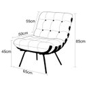 Ver imagem 3 de Poltrona de Couro Costela - Marrom Bicolor - Mempra