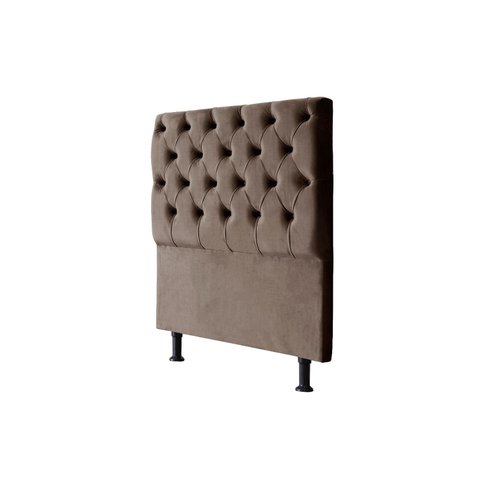 Cabeceira de Cama Box Solteiro 88 Cm Versalite Suede Veludo Marrom