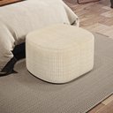 Ver imagem 1 de Puff Decorativo Orgânico para Living Quarto 70cm Doha W01 Linho Palha - Lyam Decor