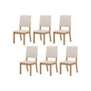 Ver imagem 1 de Cadeira Sala de Jantar Milla Kit 6 Un Nature/veludo Light Linho - Henn