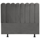 Ver imagem 1 de Cabeceira Nuvem Cama Queen 160 cm Alanis Suede Cinza Escuro