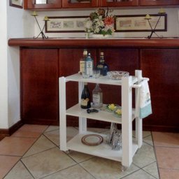 Carrinho Bar Adega Mesa Auxiliar de Apoio Churrasqueira Cozinha Sala Multiuso Branco - 2