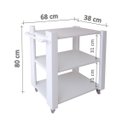 Ver imagem 6 de Carrinho Bar Adega Mesa Auxiliar de Apoio Churrasqueira Cozinha Sala Multiuso Branco