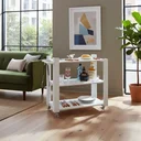 Ver imagem 1 de Carrinho Bar Adega Mesa Auxiliar de Apoio Churrasqueira Cozinha Sala Multiuso Branco