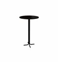 Ver imagem 2 de Mesa Bistrô Alta Redonda Preta Redonda Tampo Mdf Madeira