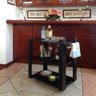 Carrinho Bar Adega Mesa Auxiliar de Apoio Churrasqueira Cozinha Sala Multiuso Preto - 2