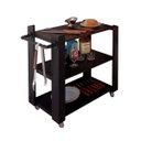 Ver imagem 2 de Carrinho Bar Adega Mesa Auxiliar de Apoio Churrasqueira Cozinha Sala Multiuso Preto
