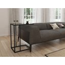 Ver imagem 2 de Mesa Lateral Encaixe Apoio Preto com Tampo de Vidro