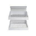 Ver imagem 4 de Fruteira Suspensa de Parede com Painel Porta Legumes Cozinha em Madeira Branco Laca