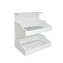 Ver imagem 3 de Fruteira Suspensa de Parede com Painel Porta Legumes Cozinha em Madeira Branco Laca