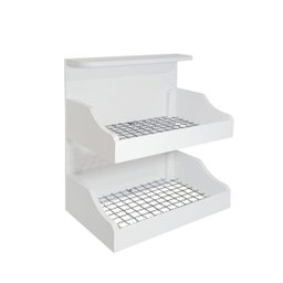Fruteira Suspensa de Parede com Painel Porta Legumes Cozinha em Madeira Branco Laca - 2