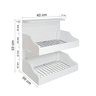 Fruteira Suspensa de Parede com Painel Porta Legumes Cozinha em Madeira Branco Laca - 4