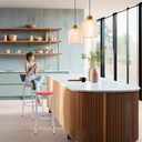 Ver imagem 6 de Kit 2 Banquetas Alta Banco para Balcão Junco Preto Àrea Gourmet Ilha Bancada bares Churrasqueira