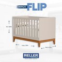 Ver imagem 4 de Jogo de Quarto Infantil Flip Cômoda 4 Gavetas e Berço Americano Areia Fosco - Reller Móveis