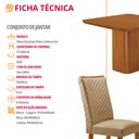 Ver imagem 2 de Mesa de Jantar Eloise 90cm Tampo MDF Canto Copo Laminado com 4 Cadeiras Lira