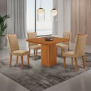 Ver imagem 7 de Mesa de Jantar Eloise 90cm Tampo MDF Canto Copo Laminado com 4 Cadeiras Lira