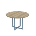 Ver imagem 1 de Mesa Reunião Redonda 1100pe40tub Noce Naturalle-azul Dali