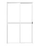 Porta de Alumínio de Correr 2 Folhas Com Trinco Lado Esquerdo 210x120cm Branco Allo Esquadrias - 1