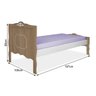 Cama Realeza Wengue / Branco Brilho - 2
