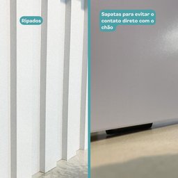 Ilha de Cozinha Milla e Banquetas Carraro Branco Rosê - 4