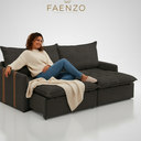 Ver imagem 5 de Sofá Cama 3 Lugares Retrátil 200cm Faenzo Linho Cinza Luxo