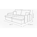 Ver imagem 4 de Sofá Cama 3 Lugares Retrátil 200cm Faenzo Linho Cinza Luxo