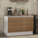 Ver imagem 6 de Balcão de Pia Armário de Cozinha 120 cm 2 Portas (Com Tampo) Branco/Rustic Glamy Madesa