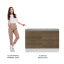 Ver mais imagens de Balcão de Pia Armário de Cozinha 120 cm 2 Portas (Com Tampo) Branco/Rustic Glamy Madesa