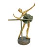 Bailarina Decorativa Dourada 20x12x7cm Cotovelo Na Barra - 1