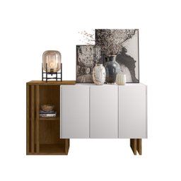 Buffet Aparador Berlim 3 Portas para Sala de Estar Ype Off White - New Ceval - 2 Buffet Aparador Berlim 3 Portas para Sala de Estar Ype Off White - New Ceval - 2