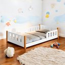 Ver imagem 1 de Cama Montessori Cercadinho Bruna Branco