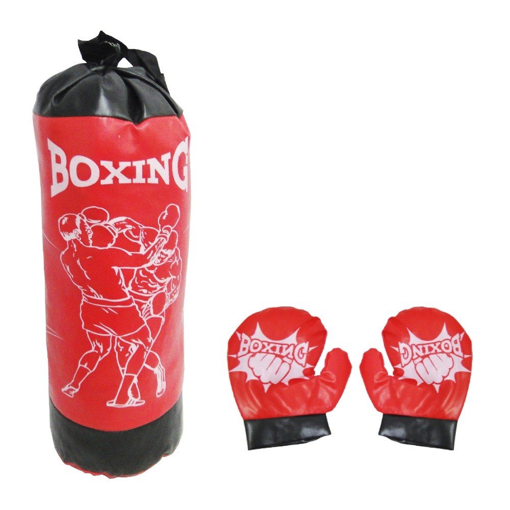 Kit Boxe Infantil Saco de Pancada e Luvas 42cm | MadeiraMadeira