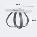 Ver imagem 2 de Mesa de Centro Gota 60 Cm Off White Deline