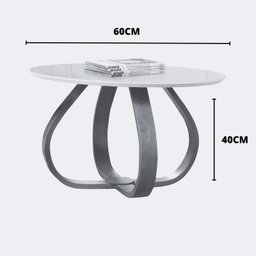 Mesa de Centro Gota 60 Cm Off White Deline - 2