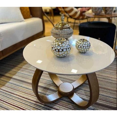 Mesa de Centro Gota 60 Cm Off White Deline