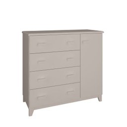 Cômoda Guarapari 4 Gavetas com Sapateira Branco/branco - 1