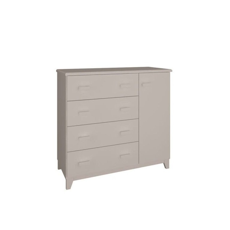 Cômoda Guarapari 4 Gavetas com Sapateira Branco/branco