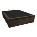 Ver imagem 1 de Cama Casal Box Baú 138x188 Entrega Apenas Cidade Sao Paulo - Suede - Marrom