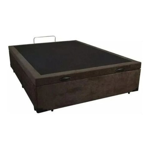 Cama Casal Box Baú 138x188 Entrega Apenas Cidade Sao Paulo - Suede - Marrom