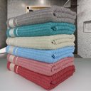 Ver imagem 2 de Kit 5 Toalhas de Banho Caneladas Gigante Banhão 70 X 140 Beka Alta Absorção Favo de Mel