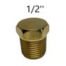 Plug Rosca Tampão P/ Tubulação Macho Metal Dourado 1/2'' - 4