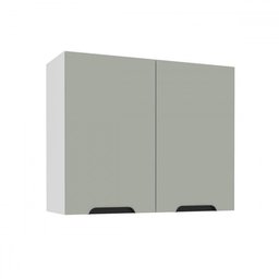 Armário Aéreo Cozinha 80 Cm Meena 2 Portas Branco/verde - Politorno - 1 Armário Aéreo Cozinha 80 Cm Meena 2 Portas Branco/verde - Politorno - 1