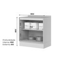 Ver imagem 3 de Balcão Cozinha Modulado Fineze 2 Portas c/Tampo 80cm Areia Henn
