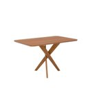 Ver imagem 2 de Mesa para Sala de Jantar 130cm sem Vidro Cacau Marrom/Cinamomo