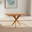 Ver imagem 1 de Mesa para Sala de Jantar 130cm sem Vidro Cacau Marrom/Cinamomo