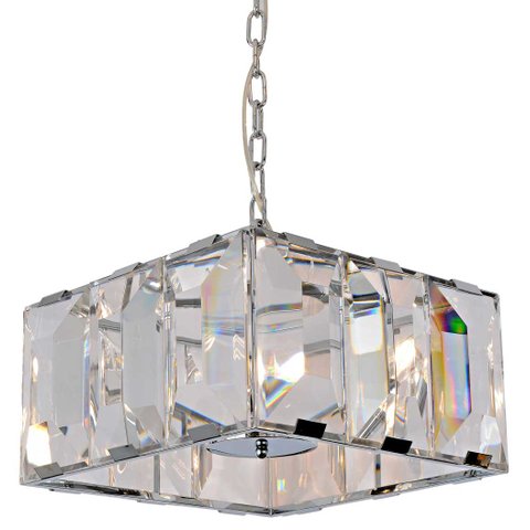 Pendente Quadrado Preto Vidro Transparente 22x40cm 6e14 Paris Luz